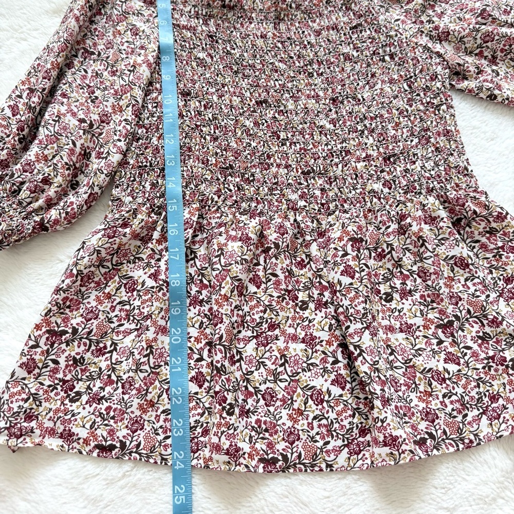 Max Studio women floral print blouse size L - Picture 5 of 7